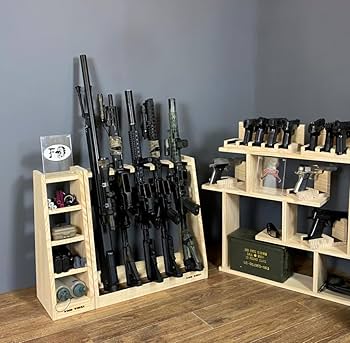 Amazon.co.jp: WOOD WORKS 日本製 ガンスタンド 5丁掛